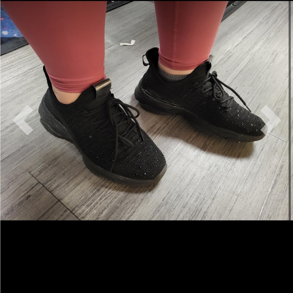 Black Rhinestone Sneakers - Picture 4 of 6